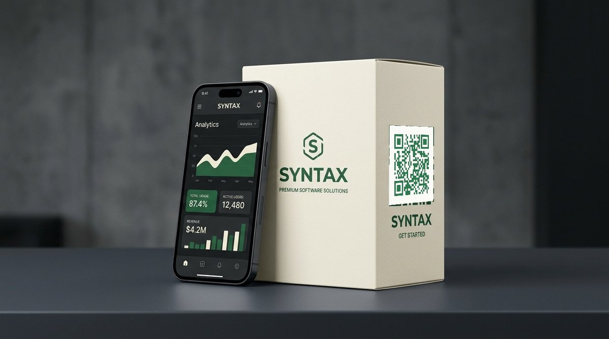 TurtleQR dynamic QR codes on printed packaging and a phone showing live scan analytics